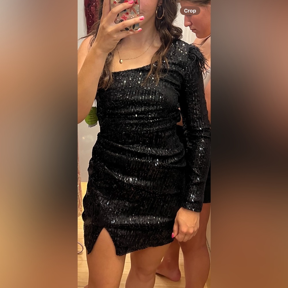 Windsor black sequin semi-formal dress